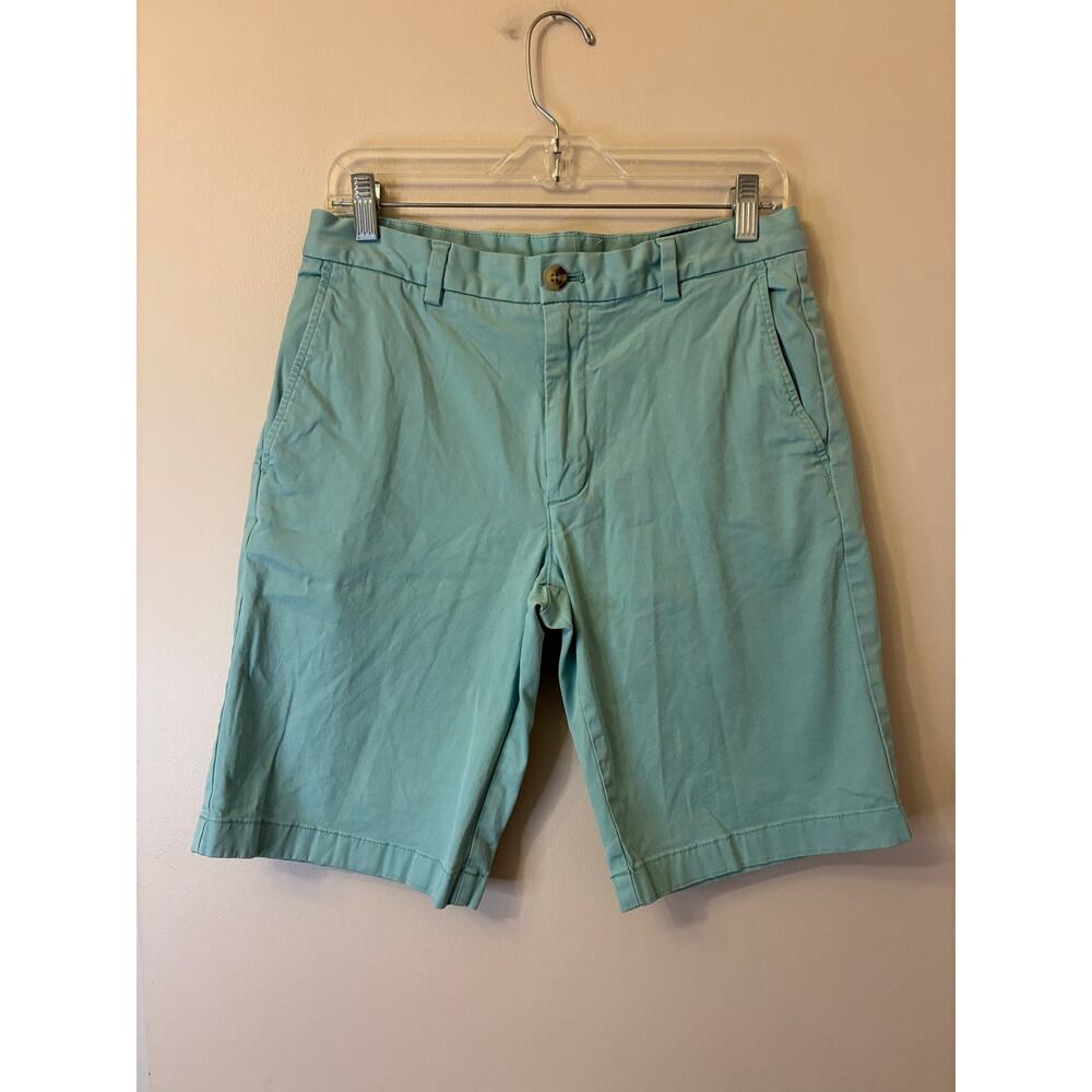 Vineyard Vines Mens Teal Green Breaker Shorts Stretch Cotton Chino Size 30